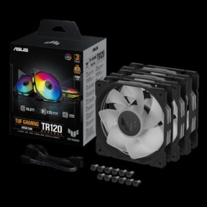 ASUS TUF Gaming TR120 ARGB Reverse Fan - Triple Pack Carcasa del ordenador Ventilador 12 cm Negro