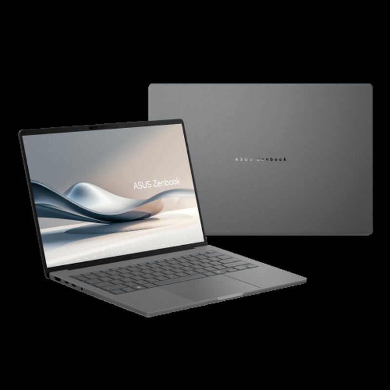 ASUS Zenbook A14 OLED UX3407QA-QD333W Copilot+ PC - Ordenador Portátil 14" WUXGA (Qualcomm Snapdragon X (X1-26-100), 32GB RAM, 512GB SSD, Adreno GPU, Win 11 Home) Gris Islandés - Tec. QWERTY Esp - Imagen 6