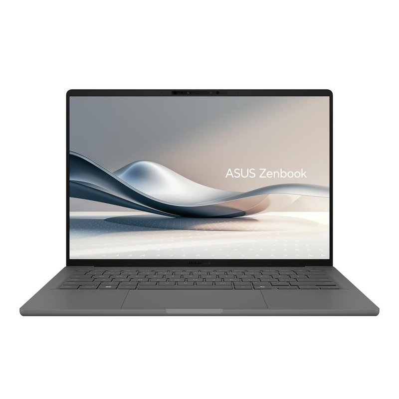 ASUS Zenbook A14 OLED UX3407QA-QD412W Copilot+ PC - Ordenador Portátil 14" WUXGA (Qualcomm Snapdragon X (X1-26-100), 32GB RAM, 512GB SSD, Adreno GPU, Win 11 Home) Gris Islandés - Tec. QWERTY Esp