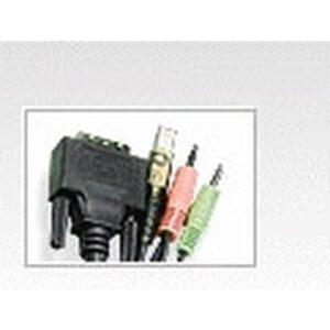 ATEN Cable KVM DVI-D USB single link de 1,8 m