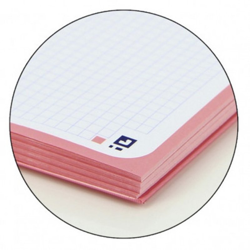 BLOC ENCOLADO COLOR 1 TAPA BLANDA A4+ 80 HOJAS 5X5 COLOR ROSA CHICLE  OXFORD 400123681 - Imagen 2