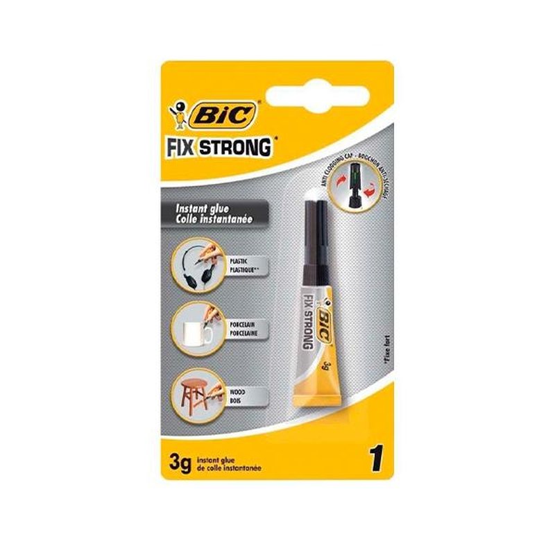 Bic Pegamento instantaneo Fix Strong - 3g Bic Pegamento instantaneo Fix Strong - 3g