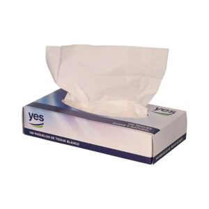 Bunzl Pañuelos faciales Yes - Papel - 2 capas - 20 cm - Pack 100 ud