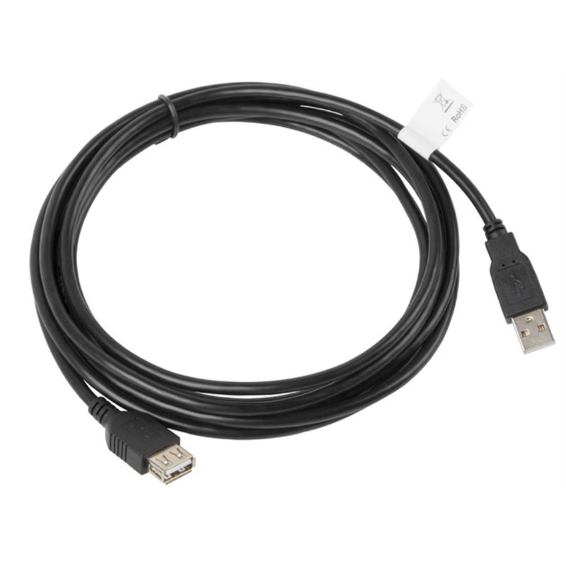 CABLE ALARGADOR LANBERG USB 2.0 MACHO HEMBRA 3M NEGRO