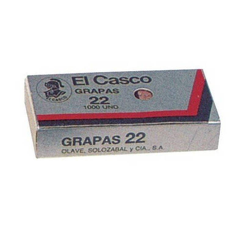 CAJA DE 1000 GRAPAS GALVANICZADAS MODELO 22/6G EL CASCO 1G00221 CAJA DE 1000 GRAPAS GALVANICZADAS MODELO 22/6G EL CASCO 1G00221