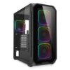 CAJA GAMING ATX SHARKOON AK5G RGB 4XVENT 120MM 3XUSB SN FUENTE NEGRO