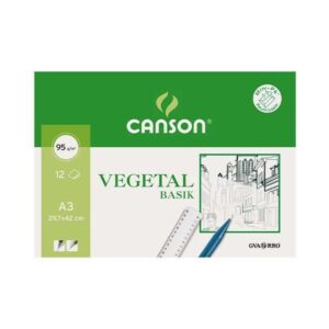 CANSON PAQ.12 LAMINAS PAPEL VEGETAL 90G A3