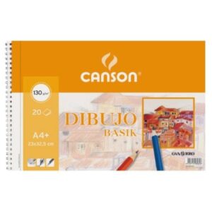 CANSON PAQ.250 LAMINAS DIBUJO BASIK 130G A3+