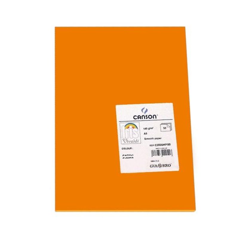 CANSON Pack de 50 Cartulina 185g A3 naranja CANSON Pack de 50 Cartulina 185g A3 naranja