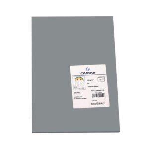 CANSON Pack de 50 Cartulina 185g A4 gris plomo