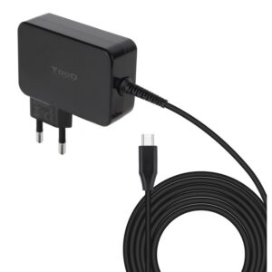 TooQ Cargador de portátil GAN USB-C PD 100W, Negro