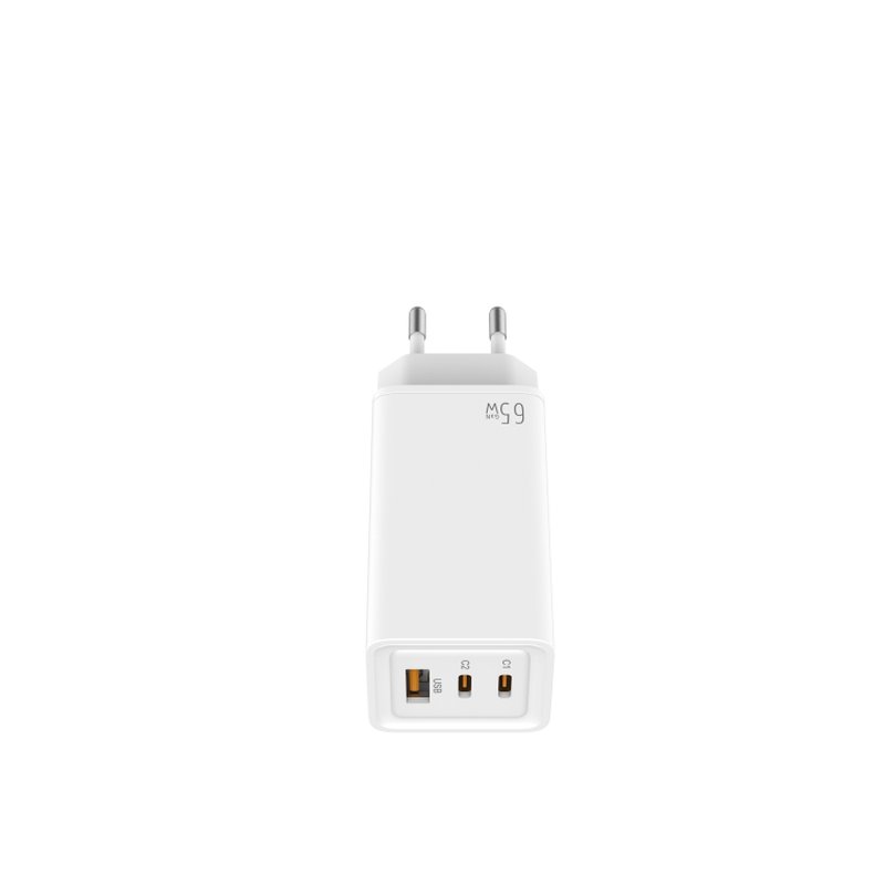 CARGADOR USBC 2XUSB-C LEOTEC 65W GAN WHITE CARGADOR USBC 2XUSB-C LEOTEC 65W GAN WHITE