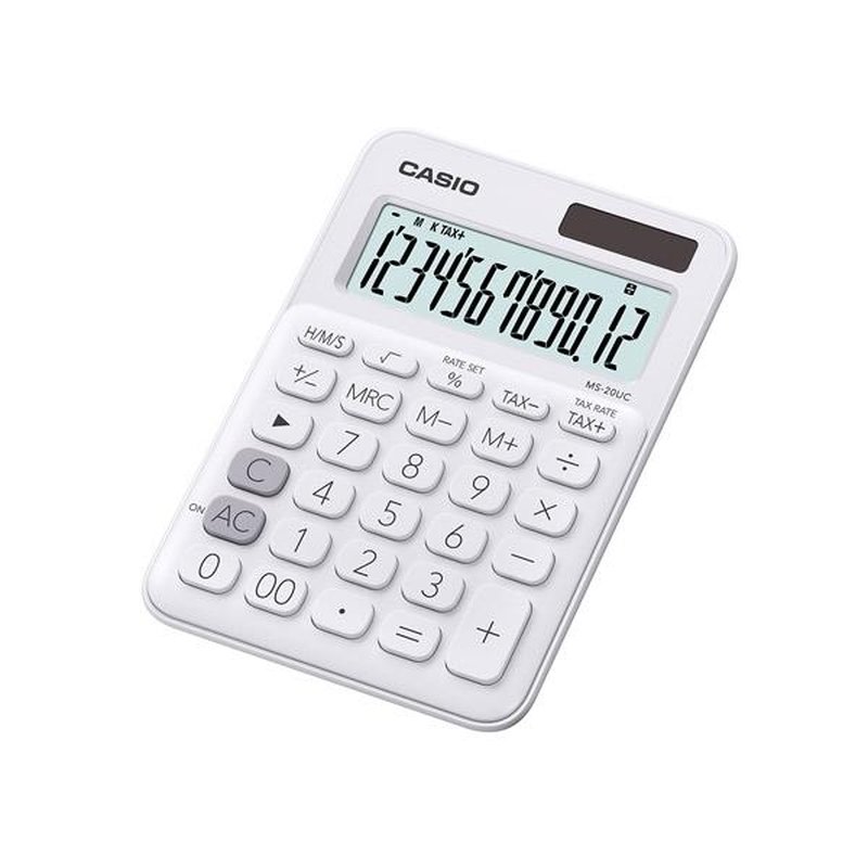 CASIO Calculadora de sobremesa My Color MS-20UC-WE 12 digitos blanco