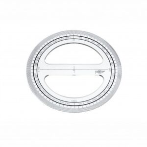 CIRCULO TRANSPARENTE EN PLASTICO INYECTADO GRADUADO Y BISELADO 12 CM. FAIBO 220