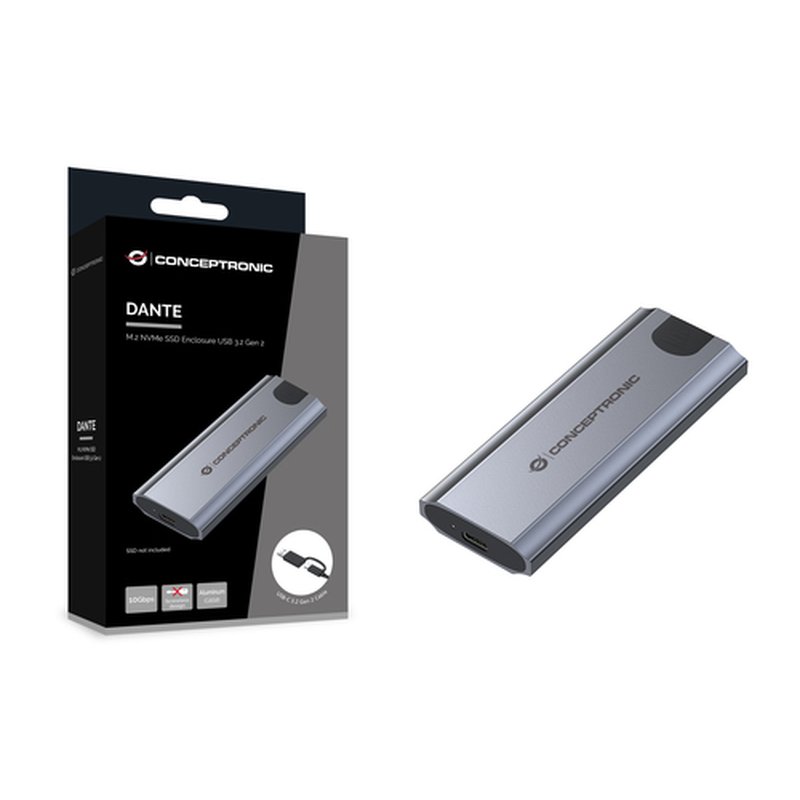 Conceptronic DANTE05G caja para disco duro externo Caja externa para unidad de estado sólido (SSD) Gris M.2 - Imagen 5