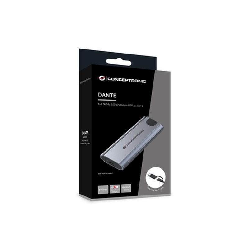 Conceptronic DANTE05G caja para disco duro externo Caja externa para unidad de estado sólido (SSD) Gris M.2 - Imagen 6