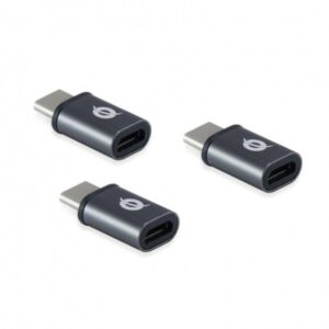 Conceptronic DONN05G cambiador de género para cable USB 2.0 Type-C USB 2.0 Micro Negro