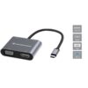 Conceptronic DONN16G base para portátil y replicador de puertos Alámbrico USB 3.2 Gen 1 (3.1 Gen 1) Type-C Negro, Plata Conceptronic DONN16G base para portátil y replicador de puertos Alámbrico USB 3.2 Gen 1 (3.1 Gen 1) Type-C Negro, Plata
