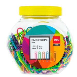 DELI B.200 clips niquelados de colores 29mm