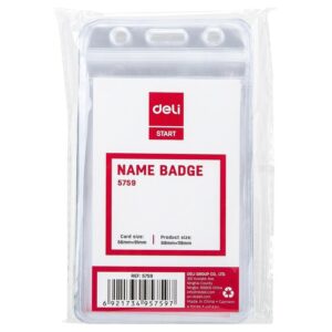 DELI B. 10 identificadores PVC vertical 56x91mm