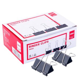 DELI C.12 pinzas pala abatible 19mm negro