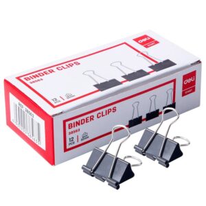 DELI C.12 pinzas pala abatible 32mm negro