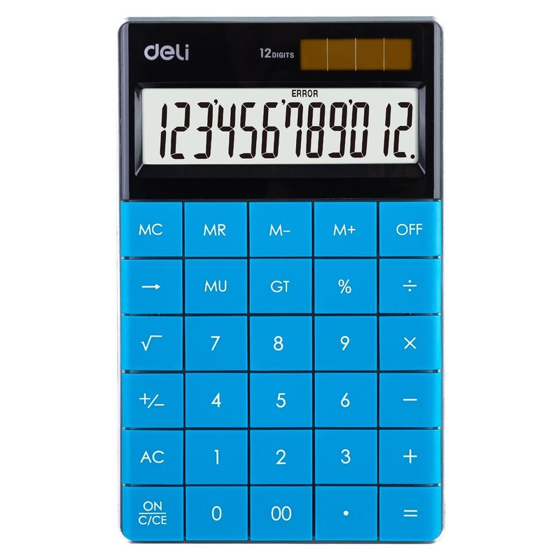 DELI Calculadora de sobremesa Deli E1589 12 digitos azul