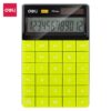 DELI Calculadora de sobremesa Deli E1589 12 digitos verde