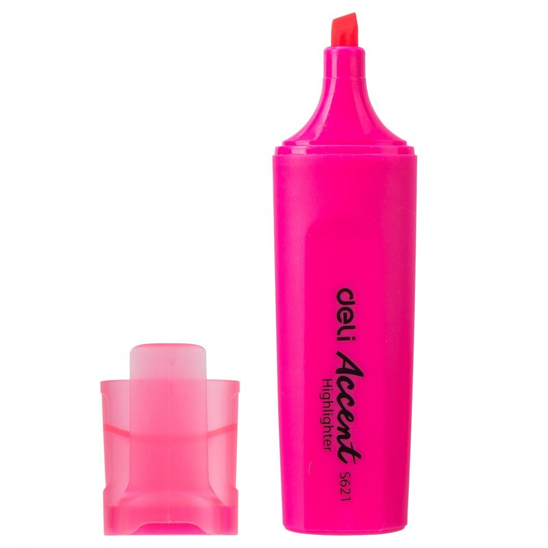 DELI Marcador fluorescente Deli Accent punta biselada 1-5mm rosa