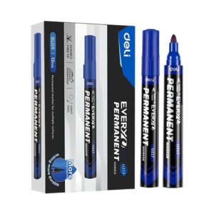 DELI Marcador permanente punta conica 1,5mm azul