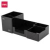 DELI Organizador de sobremeta plastico 6 compartimentos negro DELI Organizador de sobremeta plastico 6 compartimentos negro