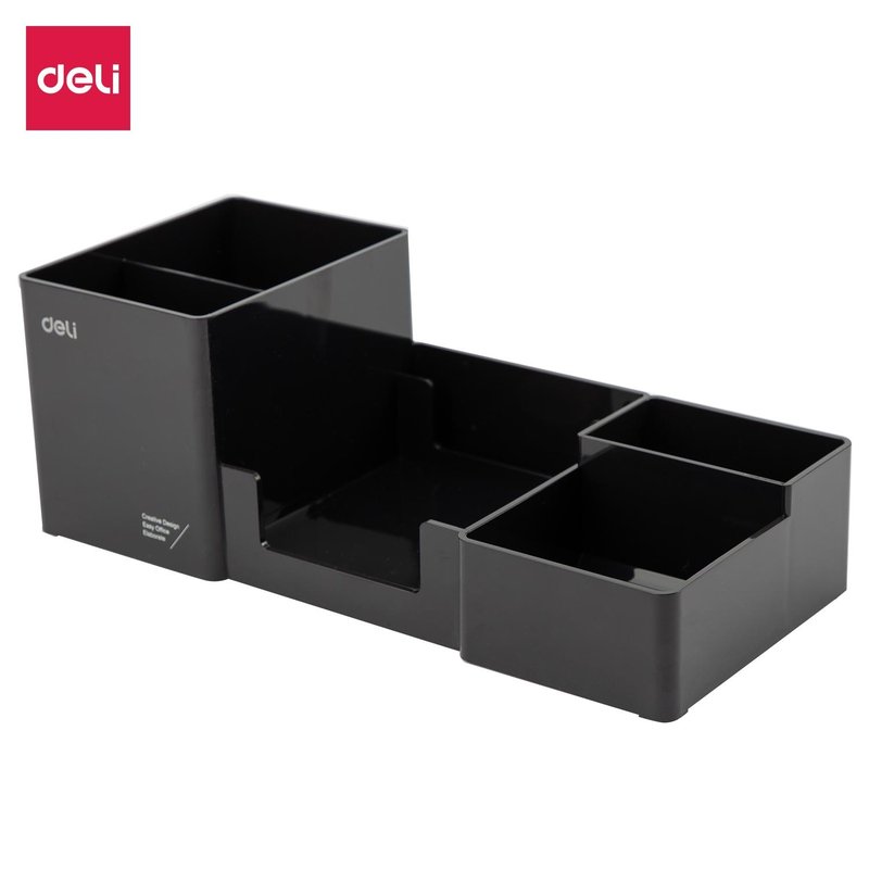DELI Organizador de sobremeta plastico 6 compartimentos negro DELI Organizador de sobremeta plastico 6 compartimentos negro