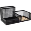 DELI Organizador metalico de rejilla negro