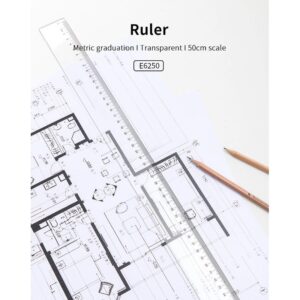 DELI Regla graduada 50cm