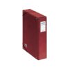 DOHE Caja de proyectos carton forrado lomo 70mm con etiqueta 245x350mm rojo