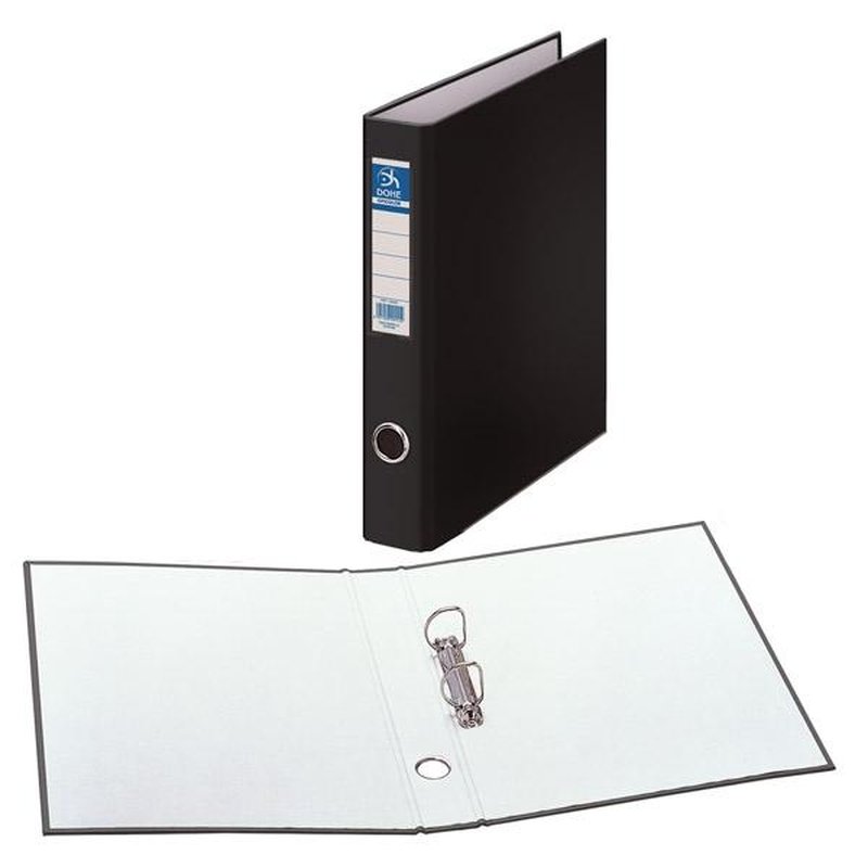 DOHE Carpeta 2 anillas mixtas 40mm folio negro DOHE Carpeta 2 anillas mixtas 40mm folio negro