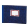 DOHE Cuaderno cartone rayado horizontal 100h folio apaisado azul