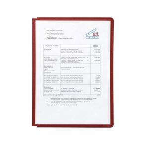DURABLE C.5 fundas clasificadores Sherpa A4 transparentes marco rojo
