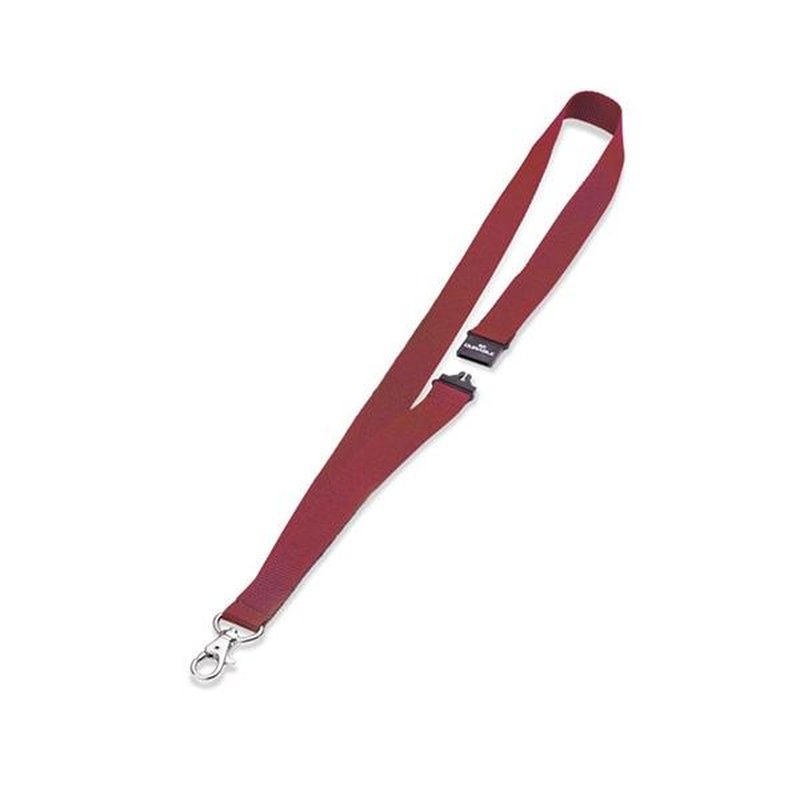 DURABLE Paq.10 cintas portanombres con cierre seguridad 44cm rojo