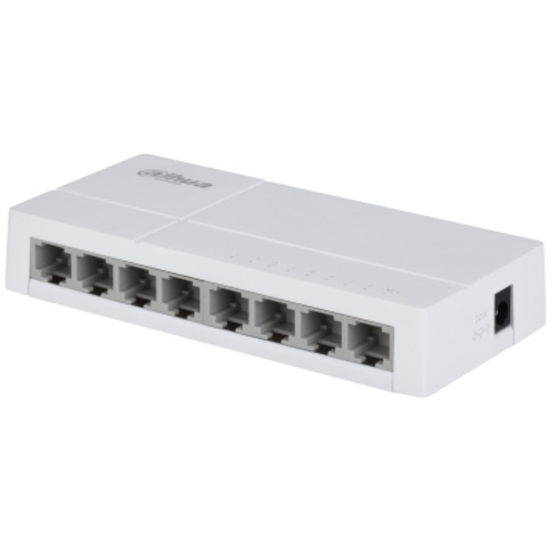 Dahua Technology PoE DH-SF1008L switch No administrado Fast Ethernet (10/100) Energía sobre Ethernet (PoE) Escritorio Gris claro