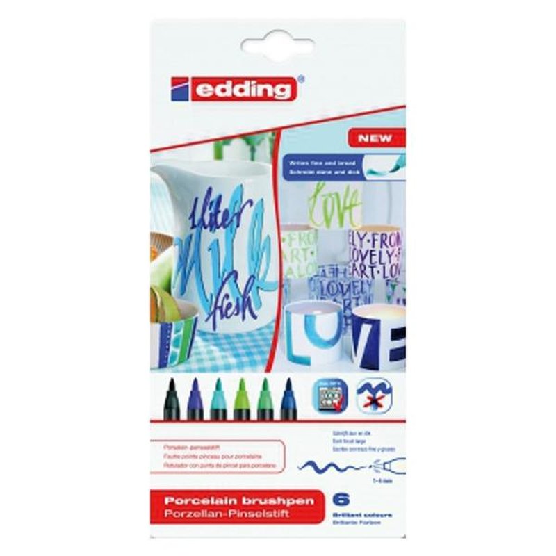 EDDING BL.6 ROTULADORES PARA PORCELANA COLORES CALIDOS