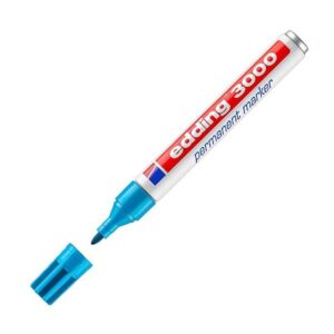 EDDING Marcador permanente 3000 punta conica trazo 1,5-3mm azul claro
