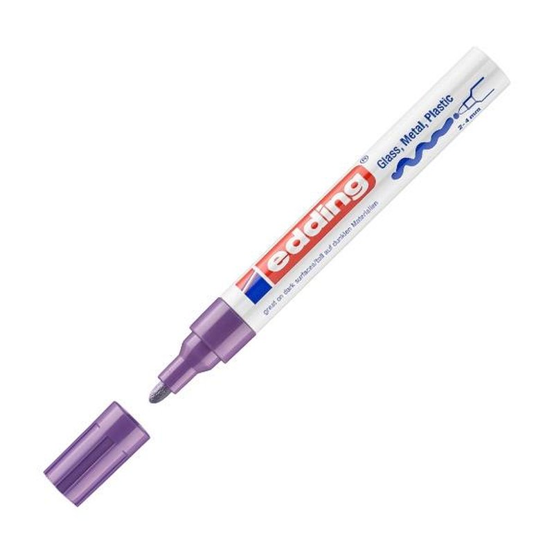 EDDING Marcador permanente 750 tinta opaca punta conica trazo 2-4mm violeta