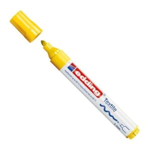 EDDING Marcador permanente especial tela 4500 punta conica trazo 3mm amarillo