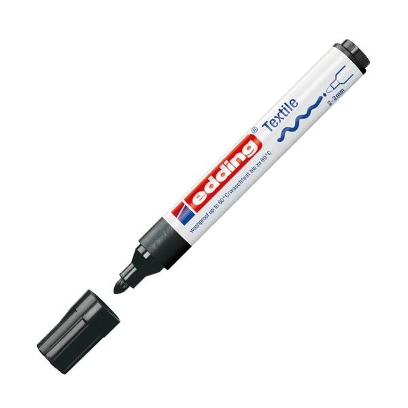 EDDING Marcador permanente especial tela 4500 punta conica trazo 3mm negro