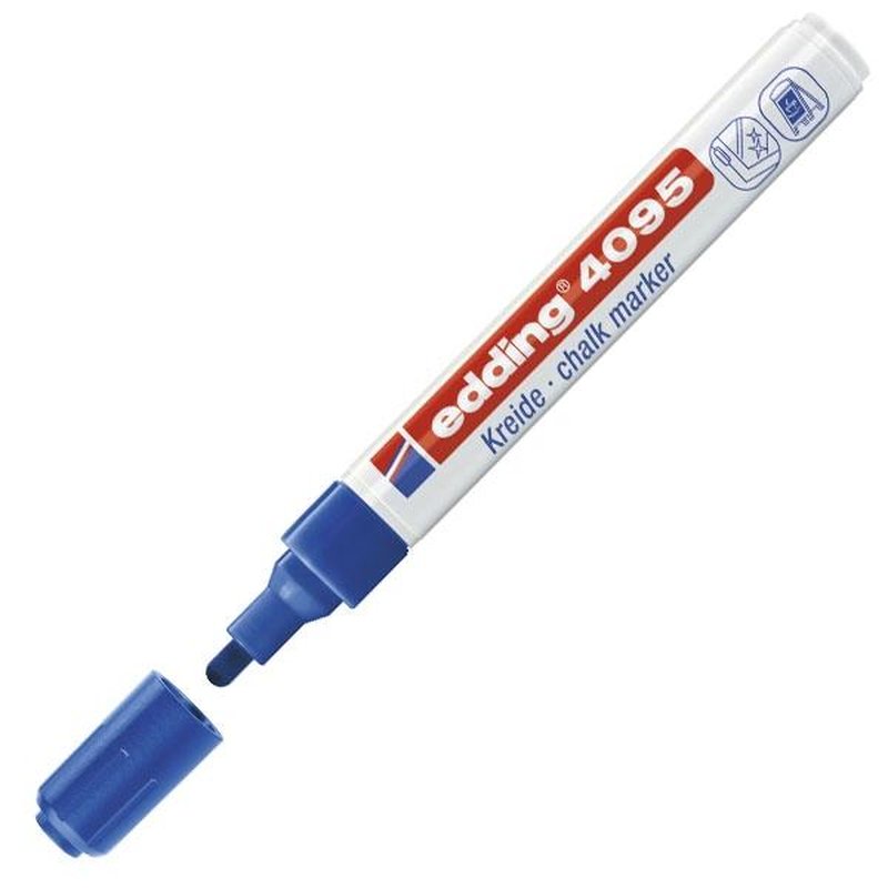 EDDING Marcador tiza liquida 4095 punta conica trazo 2-3mm azul