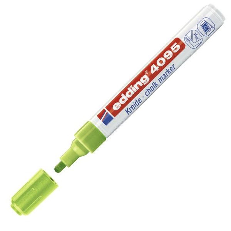 EDDING Marcador tiza liquida 4095 punta conica trazo 2-3mm verde claro