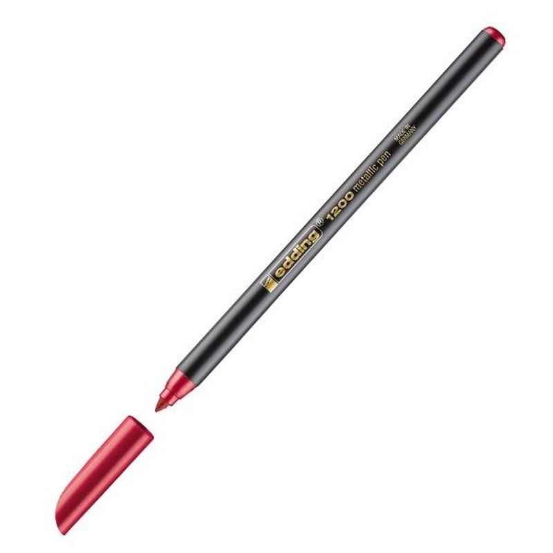 EDDING Rotulador 1200 Metallic trazo 1-3mm rojo metalico EDDING Rotulador 1200 Metallic trazo 1-3mm rojo metalico