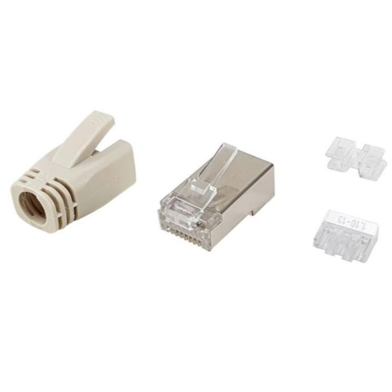 Equip 121182 conector RJ-45 Acero inoxidable, Transparente, Blanco