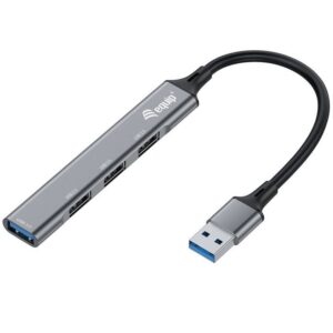 Equip 128960 hub de interfaz USB 3.2 Gen 1 (3.1 Gen 1) Type-A 5000 Mbit/s Negro, Gris